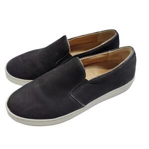 Vionic Women's Sz 7 Black Velvet Midi Slip On Sneakers Comfort Shoes